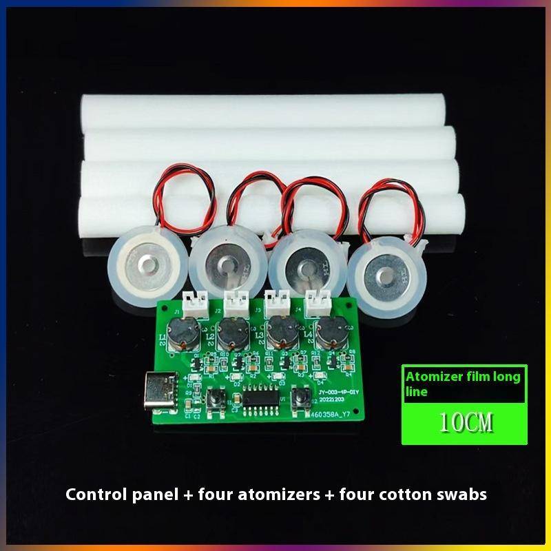 SWEET Bốn Máy Tạo Độ Ẩm Type-C USB Mini Máy Tạo Độ Ẩm DIY Bộ Dụng Cụ Máy Phun Sương Và Trình Điều Khiển Bảng Mạch Atomizer Tấm Có Chân Đế n