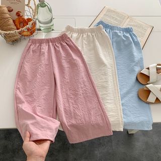 Quần Bé Gái Mùa Hè Mới Đến Mắt Cá Chân Thẳng Phù Hợp Với Quần Yamamoto Màu Trơn