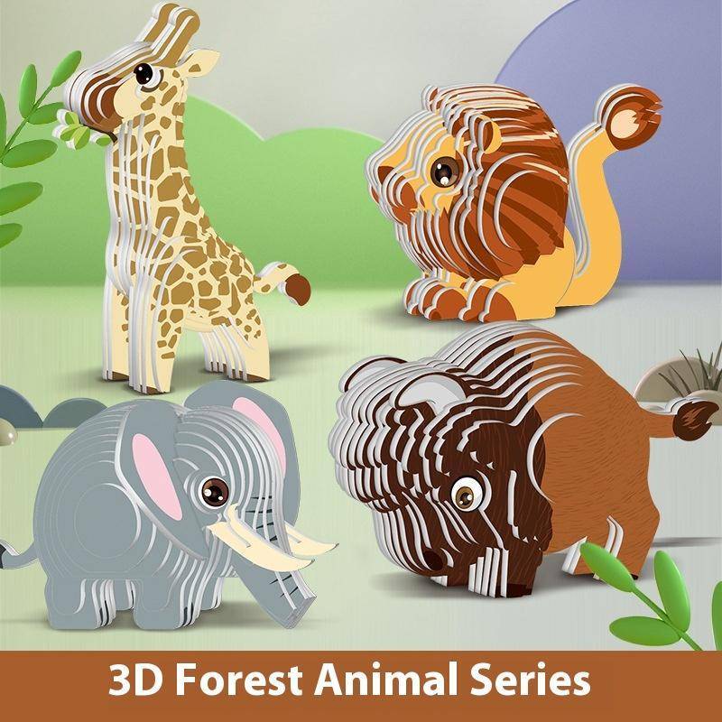 < WHPHous-t > 1 Bộ Đồ Chơi Montessori Giáo Dục Trẻ Em Ngộ nghĩnh DIY Hướng Dẫn Sử Dụng Lắp Ráp Mô Hình Ba Chiều Động Vật Giấy 3D Đồ Chơi Xếp Hình Cho Bé Trai Bé Gái Đẹp