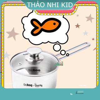 Nồi inox Gooby (3B) quấy bột, cháo, đồ ăn dặm - Quánh inox nấu cháo cho bé hàng xịn - Tổng Kho Bỉm Linh Đàm
