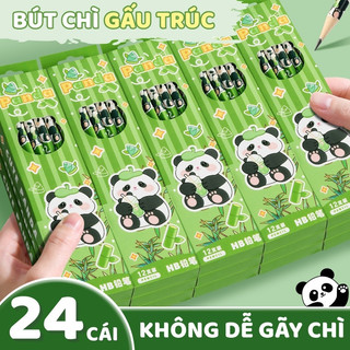 Bút chì 12/24 cây chất liệu gỗ in hình hoạt hình vui nhộn - Viết chì cute, an toàn cho bé lớp 1