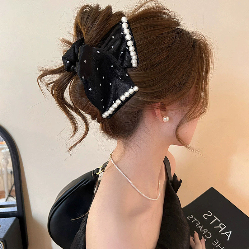 Kẹp Tóc Cá Mập Ngọc Trai Phong Cách Hàn Quốc Thanh Lịch Cho Nữ