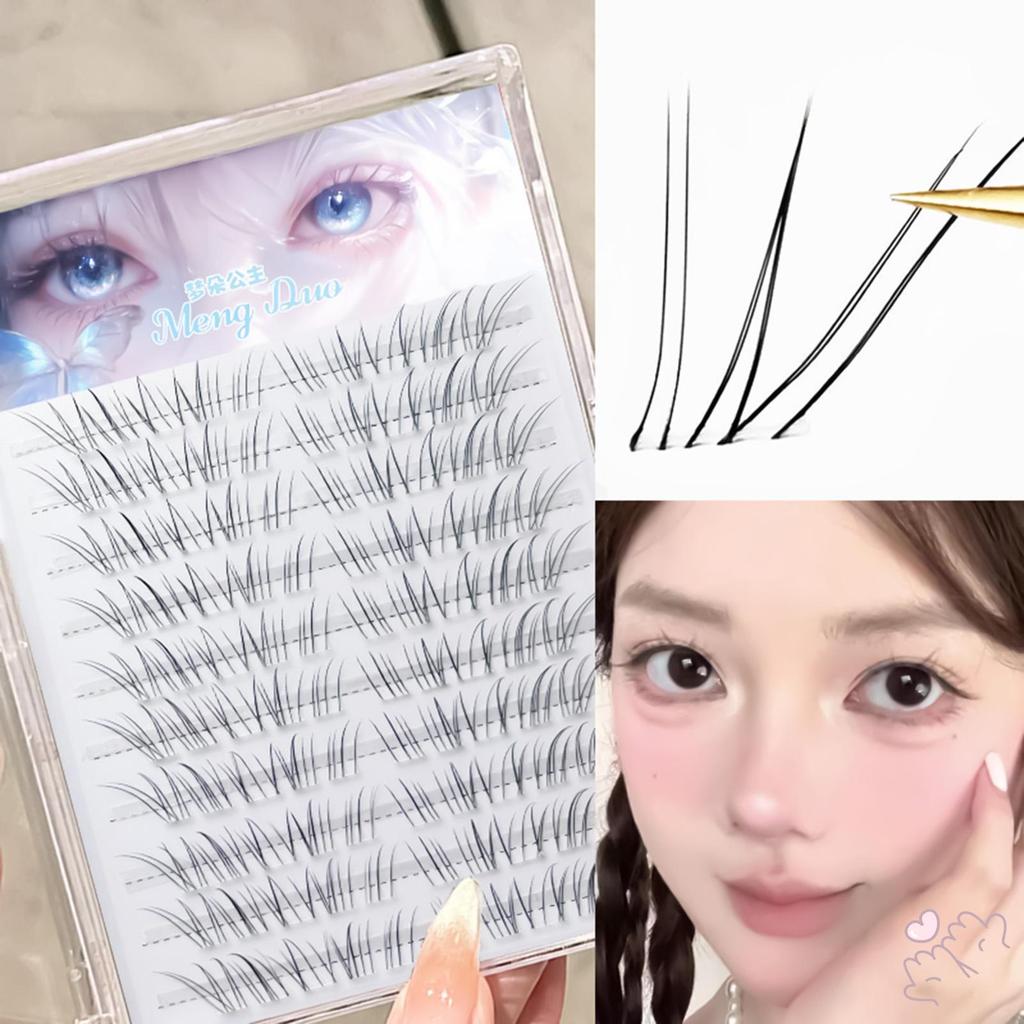 Phong Cách Ánh Sáng Móng Tay Giả Hươu Giả Lông Mi Cho Tự Nhiên C Curl Đen 9-11mm