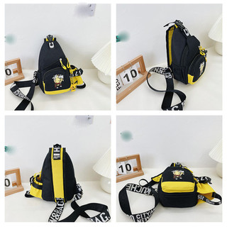 Túi đeo nhẹ Ngực Daypack cho trẻ em Túi đeo chéo dung tích lớn dễ thương với mặt dây chuyền Pikachu cho trẻ em Bé trai Bé gái