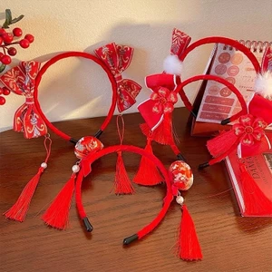Năm Mới Lễ Hội - Tua rua đỏ sang trọng cho tóc và trang sức