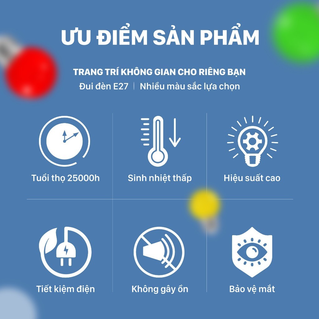 Bòng đèn led chanh mini Mỹ Linh, đèn led mini 1.2W, nhiều màu sắc ánh sáng đẹp, nhỏ gọn, an toàn