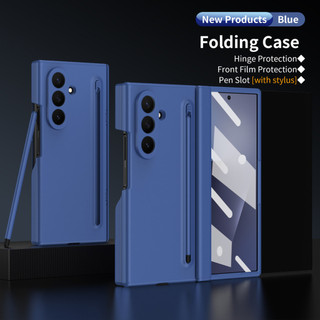 Ốp Lưng Gấp Mới Cho Samsung Galaxy Z TriFold ZTriFold 5G Vỏ Bảo Vệ Bản Lề Lò Xo Từ Tính Có Bút Cảm Ứng