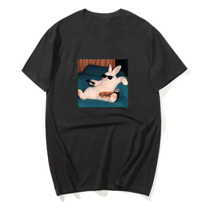Lười Bunny Meme Thỏ 100% Cotton, thời trang đường phố