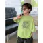 baju kanak-kanak cotton, Trẻ Em 1-13 tuổi, unisex, in hình, rộng vừa vặn, Áo Thun cổ tròn