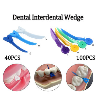 1 Hộp Nêm kẽ răng nha khoa có lỗ Nhựa Khoảng cách răng dùng một lần Nêm Nhựa cấp y tế