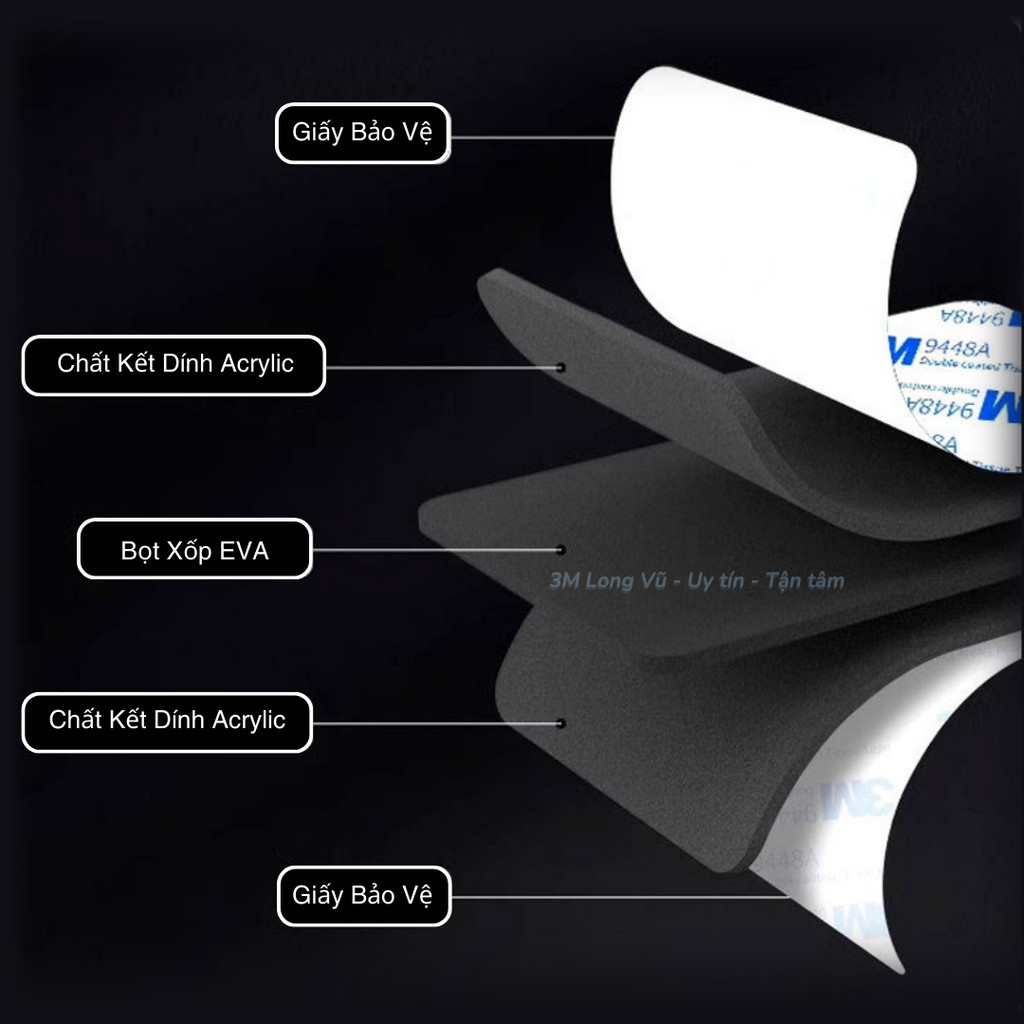 Băng keo 2 mặt siêu dính 3M dán móc treo chuyên dụng - COMBO 10 Miếng