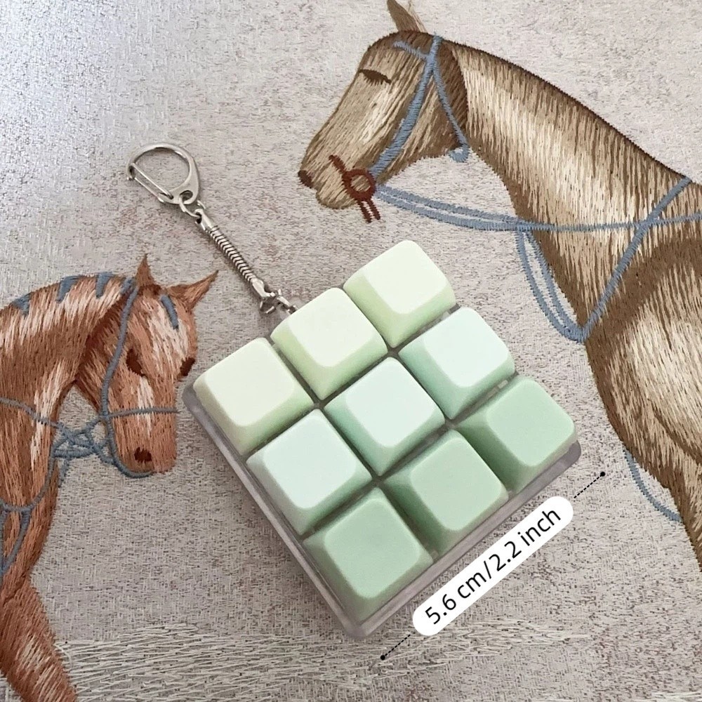 Bàn phím ngón tay JUIC, Keycap 2 / 3 / 6 / 9 Phím Fidget Móc khóa, Vượt qua thời gian Tiện ích Nút chìa khóa Đồ chơi giải nén dành cho người lớn