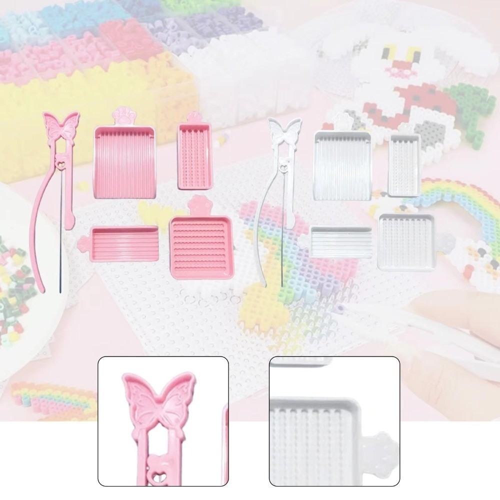 Bộ nhíp cầm tay cho hạt cầu chì 2.6mm, công cụ DIY handmade Perler Beads với bộ đệm hạt nhựa hiệu quả