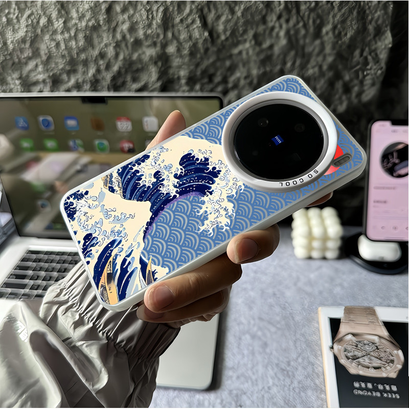 Ốp Điện Thoại Làn Sóng Vĩ Đại Của Kanagawa Cho Vivo X300 Pro X200 Ultra X200 Pro X100S Pro V60 V50 V40 Cho Vivo X200S X100s X100 Pro X90 X80 X70 Vỏ Vivo Chống Sốc