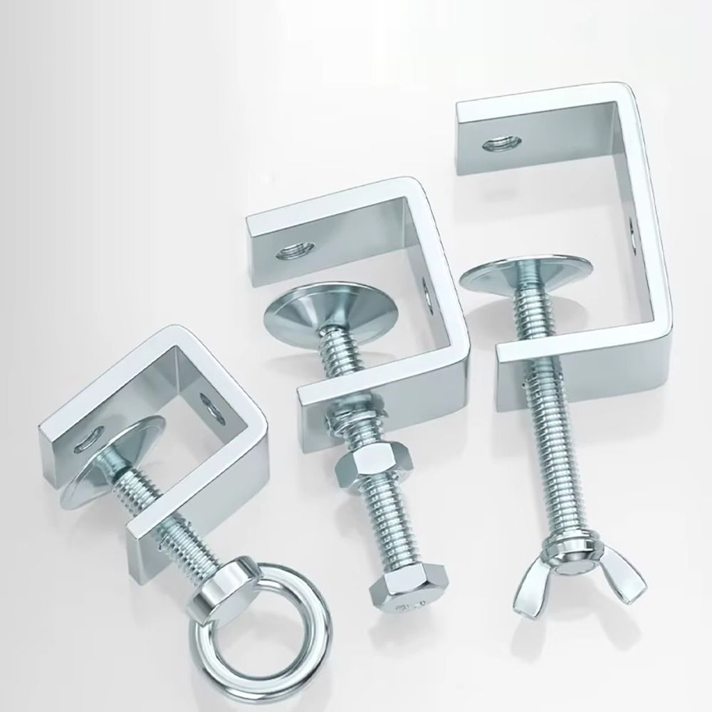 CATMALLER88 1 Cái Kẹp Loại C, Chiều Cao Mở 20-130MM Cố Định Cố Định Kẹp Chữ U, Dày Nhiều Đầu Hình Dạng Thiết Bị Kẹp Thép Carbon Mạ Kẽm