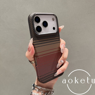 Thích hợp cho ốp điện thoại Apple 17, họa tiết Kevlar sọc xanh, ốp lưng cứng iPhone 16 Promax, mờ 15 kim loại và khung cao, hộp hút từ tính cao cấp 14 / 13