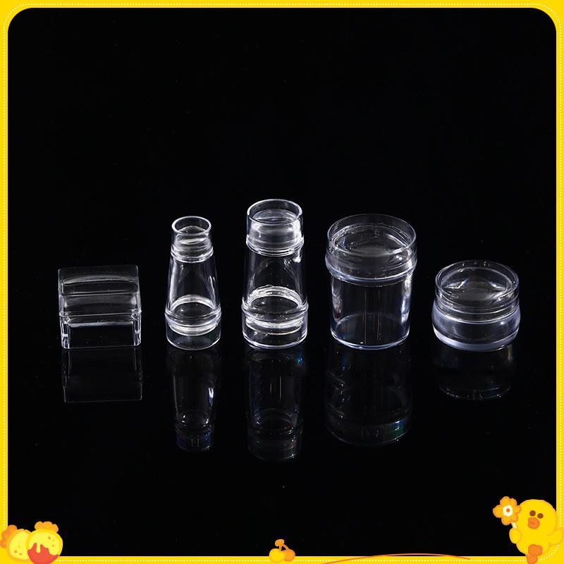 [Gengli] Bộ dập móng tay nghệ thuật trong suốt bằng silicon kiểu Pháp cho tấm làm móng tay Tem Ba Lan Stencil Bản mẫu Seal Stamper Scraper