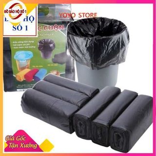 ( SÉT 12 CUỘN ) Túi Rác Tự Phân Hủy - Bao Rác Đen Kích Thước Lớn 55*65 cm