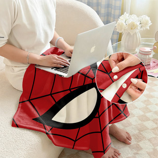 Khăn choàng Flannel in Avengers một mặt, họa tiết Người Nhện, mềm mại, lý tưởng làm quà tặng cho bạn bè và gia đình