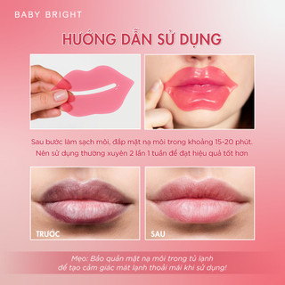 Combo 2 Mặt Nạ Môi Baby Bright Tomato & Gluta Bright Lip Mask Dưỡng Ẩm, Làm Hồng Môi Tự Nhiên 10g