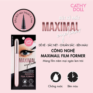 Bút Kẻ Mắt Siêu Mảnh Cathy Doll, Chống Nước, Sắc Nét Tự Nhiên Maximal Eyeliner 0.7 ml