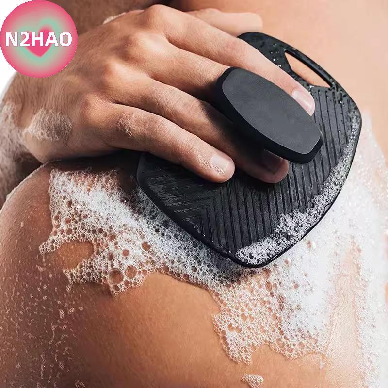 Bàn chải tẩy tế bào chết toàn thân N2HAO Bàn chải làm sạch lưng có lỗ móc Bàn chải silicon n