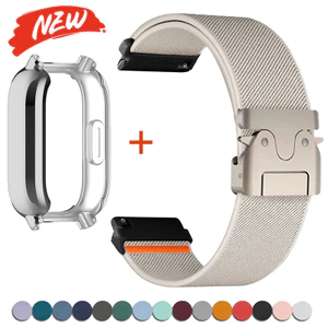 Dây đeo Nylon + vỏ cho Redmi Watch 5 Active / 5 Lite toàn màn hình TPU mềm vỏ