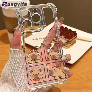 Ốp Điện Thoại Capybara Dễ Thương Cho Tecno Pova 7 Ultra 6 Pro Neo 5 4 Pro 3 2 Neo 3 2 Curve Spark GO 2 1 2025 2024 2023 2022 2020 4G 5G Vỏ Mềm Trong Suốt Bốn Góc