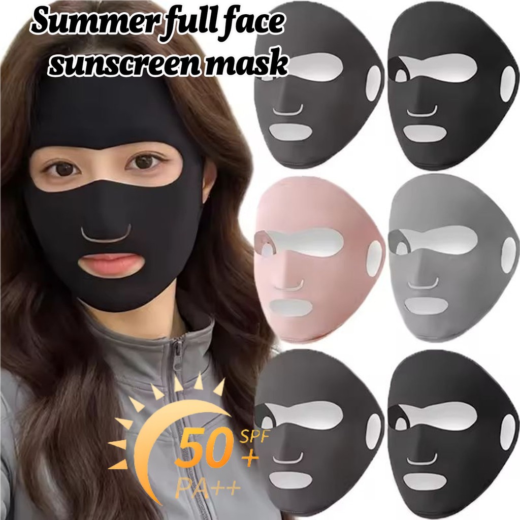 Mặt nạ chống nắng mùa hè từ nylon 98%, co giãn bốn chiều, UPF 50+, nhẹ và thoáng khí cho các hoạt động ngoài trời