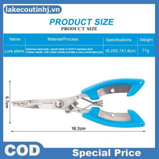 Kìm câu cá miệng cong LU - Thép không gỉ, kéo dây cá ngựa và kìm đường đa chức năng