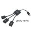 Exhila Universal USB C Splitter với cổng USB và USB Kết cấu PVC Cáp chia di động Thích hợp cho máy tính xách tay và điện thoại