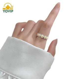 Nhẫn nữ vintage hoa cúc dễ thương, có thể điều chỉnh size, phù hợp nhẫn cưới và đính hôn