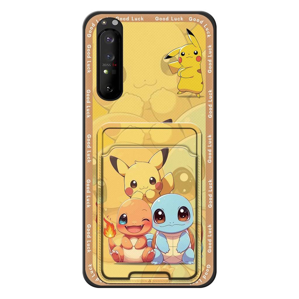 Ốp Lưng TPU Cho Sony Xperia 1 II, bọc toàn bộ, silicon hoạt hình, túi đựng thẻ, bảo vệ chống va đập, chống bụi, dễ thương, thiết kế thời trang