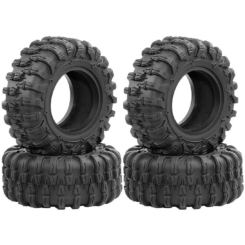 4 1.3inch Lốp 65x26mm 1 / 24 Rc Xe Tải Bánh Xích Xe Tải Cho Fms Fcx24 Trục Scx24 Axi00001 Axi00002 Đấu Sĩ 1 / 18 Traxxas Trx4m