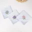 Khăn tay vuông BORAGETE, Vải hoa thêu Cotton mềm mại, Vải Hankies tái sử dụng thanh lịch dành cho nữ