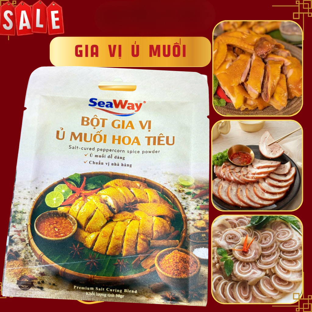 Bột Gia Vị Ủ Muối Hoa Tiêu - Gia Vị Gà Ủ Muối, Ủ Muối Tai Heo, Bắp Bò, Bắp Heo - Thơm Ngon, Đậm Vị