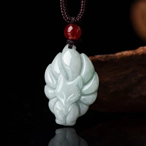 Mặt dây chuyền ngọc cáo chín cánh tinh tế thời trang, phù hợp unisex