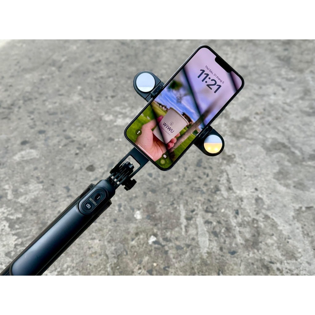 [Chính Hãng] Gậy Chụp Ảnh WIWU TRIPOD SELFIE STICK Wi-SE012 Bluetooth 5.3 Đèn LED Kèm Điều Khiển Hỗ Trợ Livestream,Video
