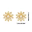 Cinna Glamorously Tai nghe Kẹp tai với họa tiết cánh hoa phức tạp và Zircon lấp lánh cho Freeclip 1 2 Kẹp trên quyến rũ