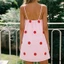 Đầm Cami Mini Mini in chấm hồng dành cho nữ