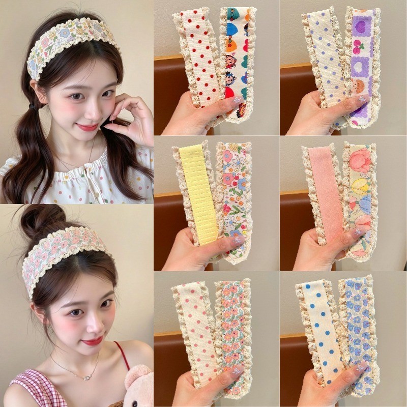 Băng Đô Miếng Dán Tóc Velcro Magic Dán Hoa Dễ Thương Thời Trang Hàn Quốc - Phụ Kiện Tóc