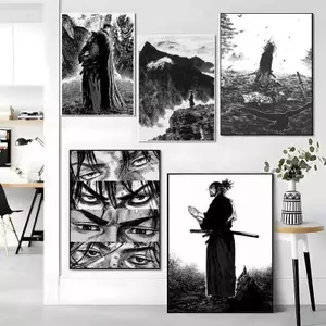 Vagabond Classic Manga Samurai Canvas Painting Art Home Wall Decor Canvas Poster
