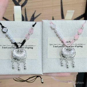 Vòng cổ khóa an toàn dệt tay, điều chỉnh dễ dàng - Quà tặng thời trang dành cho bạn gái
