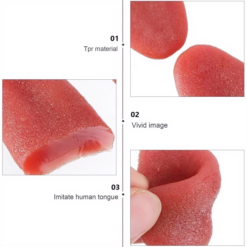 【COD】Lưỡi giả silicone mềm an toàn không độc, vệ sinh, thích hợp cho ảo thuật gia biểu diễn và trẻ em chơi Halloween.