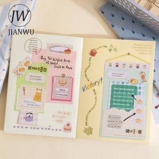 JIANWU Thư Giãn Cho A Moment Series Vintage Life Mèo Cà Phê Bánh Phong Cảnh Chất Liệu CollageSticker Sáng Tạo DIY Tạp Chí Văn Phòng Phẩm