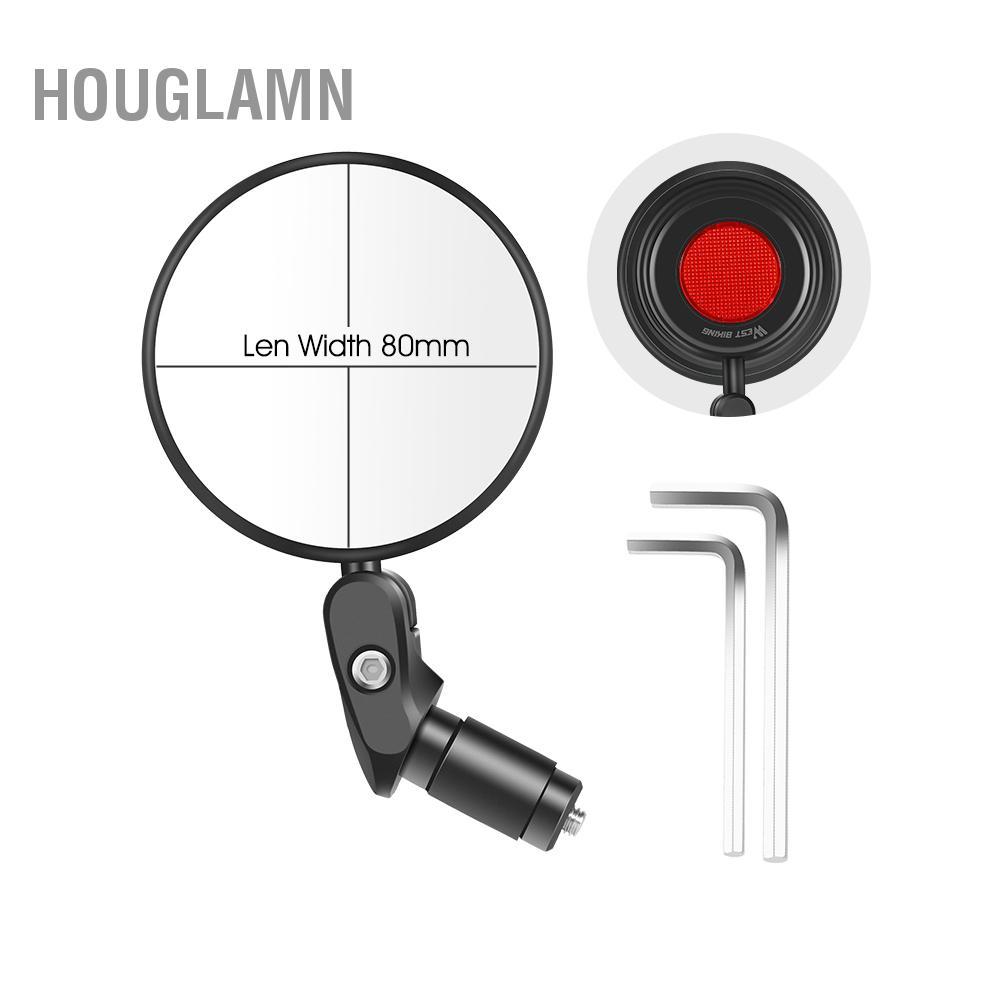 Houglamn WEST BIKING Gương chiếu hậu xe đạp lồi tròn có thể gập lại