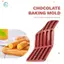 Khuôn silicon bánh quy ngón tay Tiramisu, Khuôn nướng bánh ngũ cốc 15 khoang, Khuôn thanh sô cô la, Khuôn silicon dải dài
