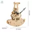 Kohaku Xoay Gear Đồng Hồ Nhôm Mantel Chuyển Động Bền Đẹp Analog Đồng Hồ Bộ Cho Phòng Ngủ Phòng Khách Bàn Trang Trí