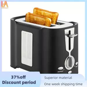 2 Khe cắm cực rộng, Cài đặt 7 bóng râm, cho bánh mì, Muffin tiếng Anh, Bagel, Khay vụn, phích cắm màu đen của Mỹ