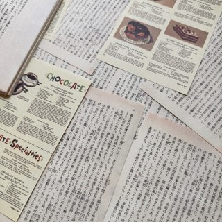 Set giấy báo tiếng Nhật retro trang trí junk-journal
